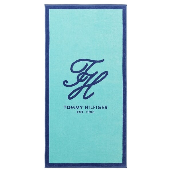 トミーフィルフィガー プールタオル Tommy Hilfiger Printed Cotton Beach Towel - 36 x 68 - Bed Bath