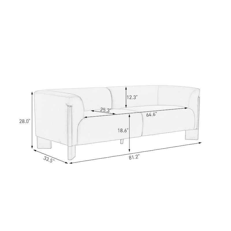 Upholstered Oversized Sofa Loveseat Set of 2