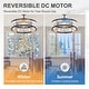preview thumbnail 35 of 79, 20"/28" Modern 3/5/7-Blade Caged Crystal Ceiling Fan with Light Kit and Remote