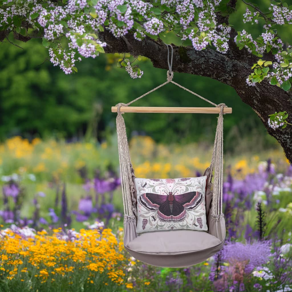 Magnolia Casual Swing Set 4 piece - Gray Solid w/ Mauve Butterfly