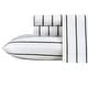 preview thumbnail 113 of 139, Nautica Cotton Percale Deep Pocket Bed Sheet Sets Full - Brenton Stripe Ivory