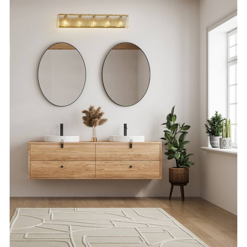 Z-Lite Glacier 5 Light Vanity - Modern Gold