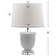preview thumbnail 3 of 7, SAFAVIEH Lighting 24-inch Shoal White Table Lamp (Set of 2) - 14"x14"x23"