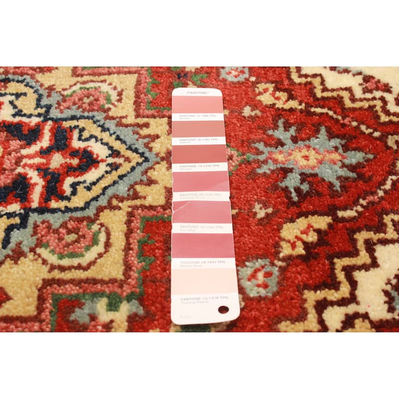ECARPETGALLERY Hand-knotted Serapi Heritage Red Wool Rug - 2'7 x 17'6