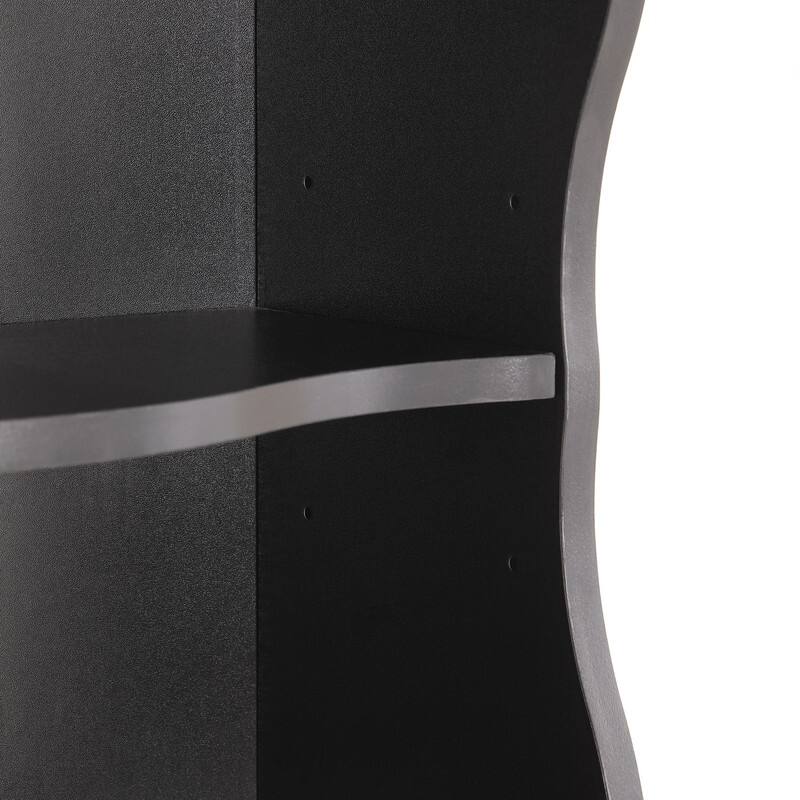 Wavy Border 8-Tier Adjustle Shelf - Modular Ultra-Thin Bookcase for Home Office & Display