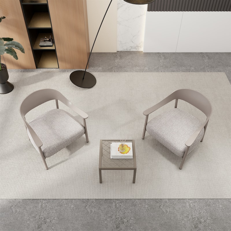 Modern 2-Piece Accent Chair & Coffee Table Set