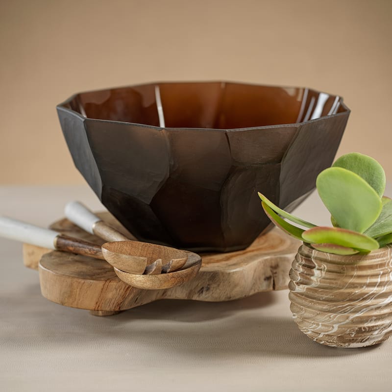 Vita Amber Glass Bowl
