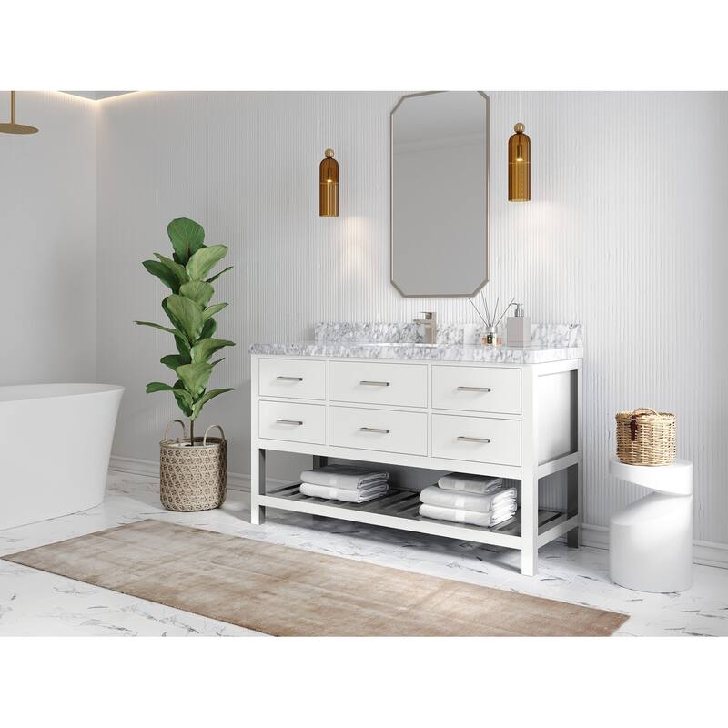 Willow Collections 60 in. W x 22 in. D Parker Single Sink Bathroom Vanity with Countertop
