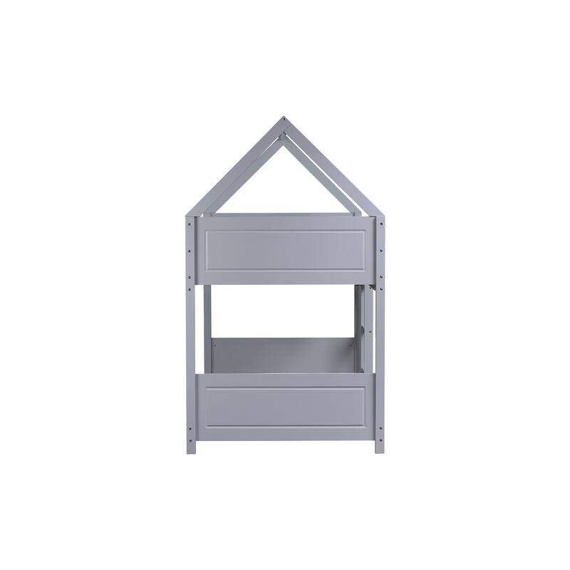 Twin Over Twin House Floor Bunk Bed