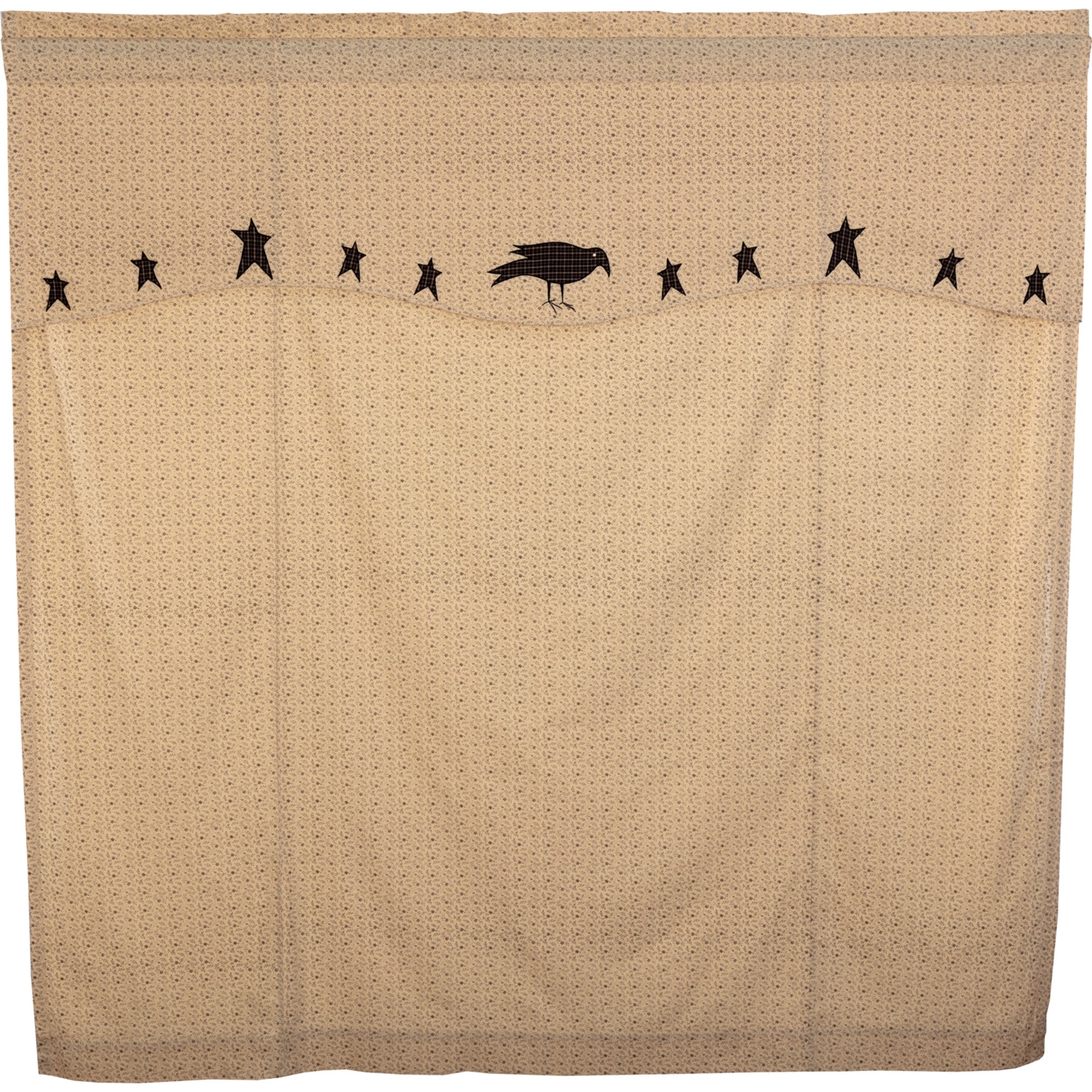 Shop Kettle Grove Shower Curtain With Attached Applique Crow And