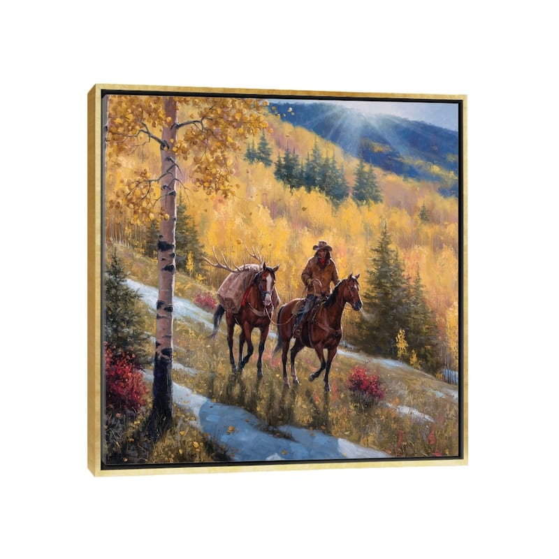iCanvas "Glow of Indian Summer" by Jack Sorenson Framed Canvas Print - Gold - 12x12