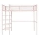 preview thumbnail 5 of 7, Creative Structure Twin Size Metal Loft Bed Kids Bed with 4-Tier Shelves and Storage, Pink
