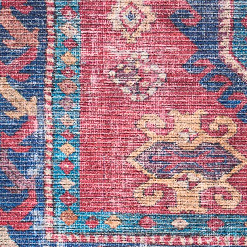 New Concept Washables Machine Washable Vintage Boho Medallion Area Rug