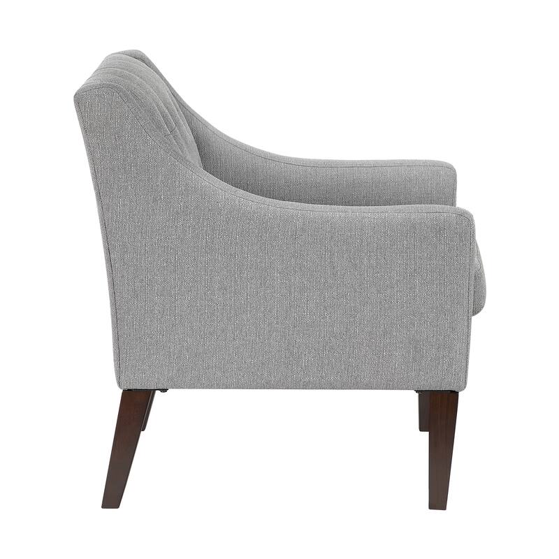 Laertes 26" Textured Fabric Accent Chair - Button-Tufted Chair Back