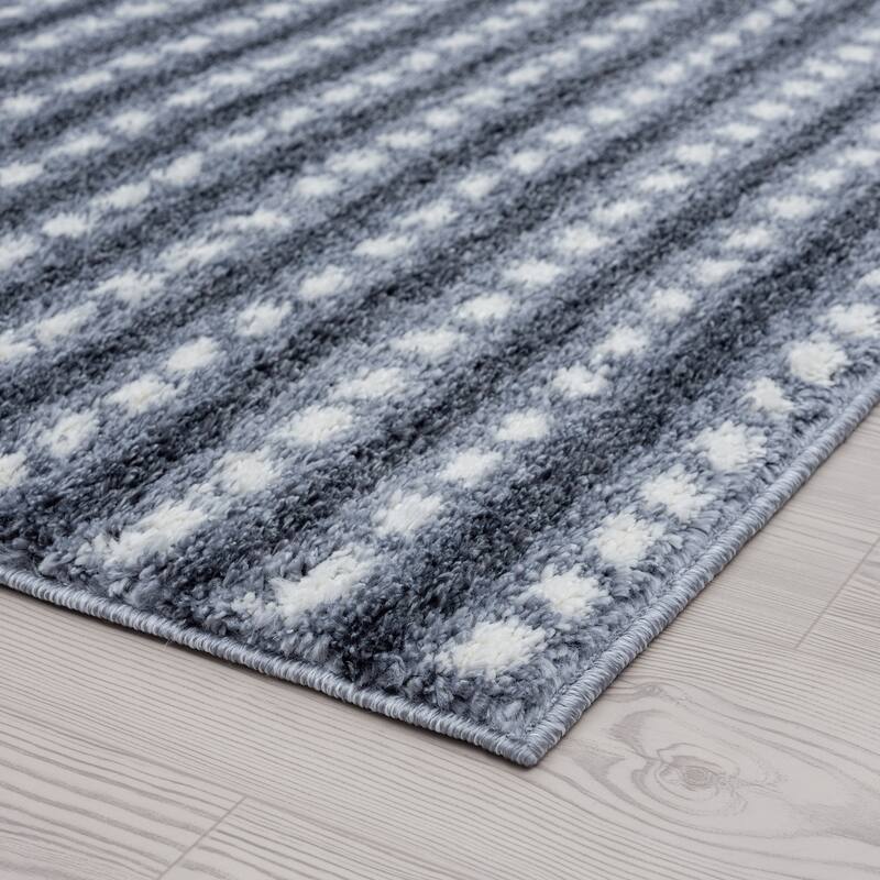 Augusta Shag Modern & Contemporary Stripe Indoor Area Rug