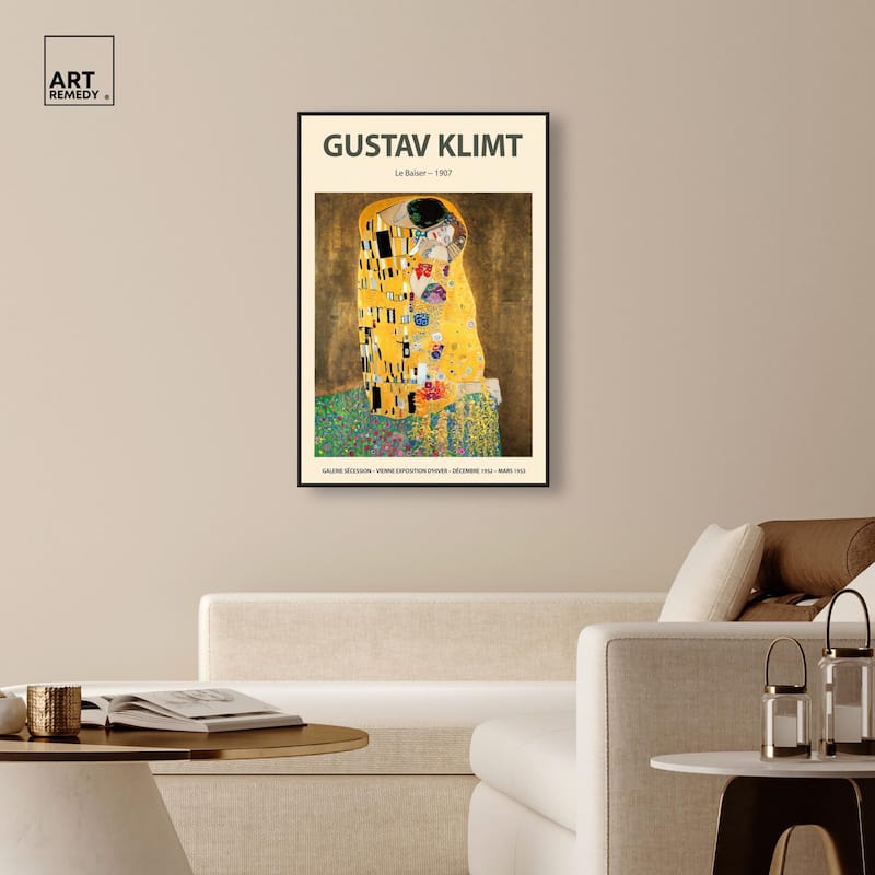 Golden Kiss Canvas by Art Remedy