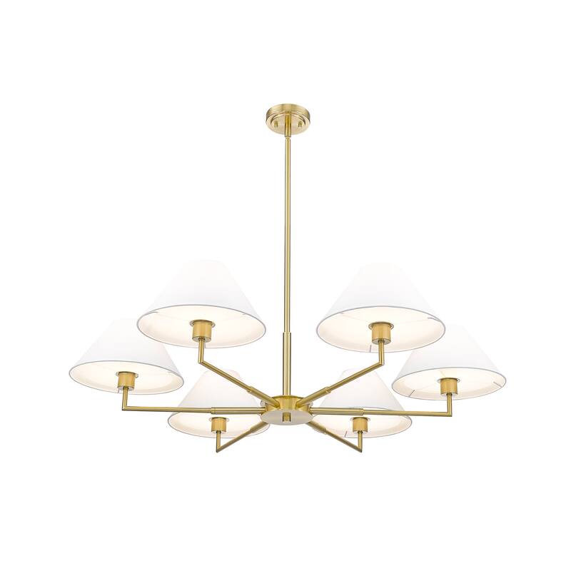 Z-Lite 744-44R Leila 6 Light 44" Wide Chandelier