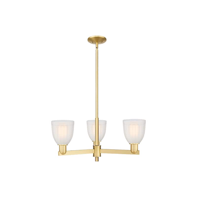 Innovations Lighting Endless Possibilities Arcadia - Brookfield - 3 Light 28" Stem Hung Chandelier - Satin Gold