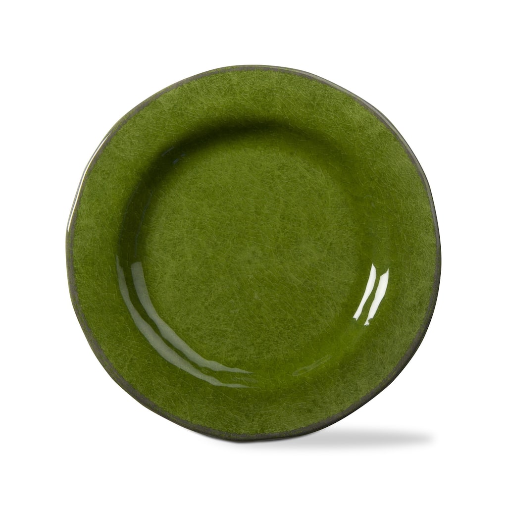 Veranda Melamine Salad Plates Set of 4 Green 9 Inch Everyday Dining Plates Dishwasher Safe