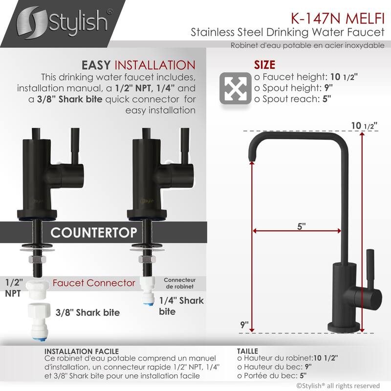 Single Handle Pull Down Kitchen Faucet with Cold Water Tap