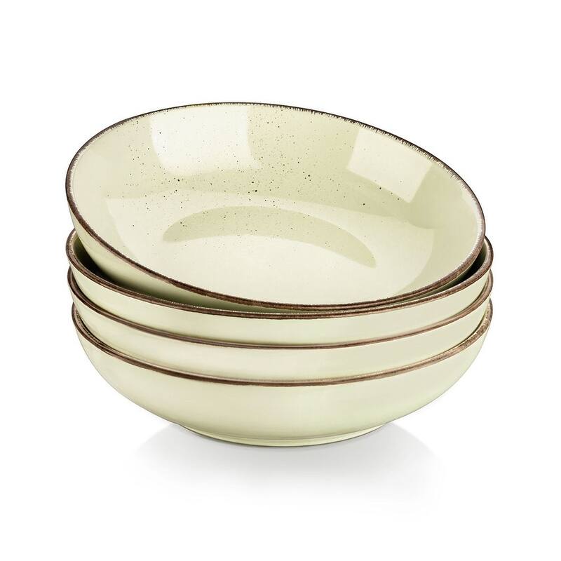vancasso Navia 4-Piece Pasta Bowl Set, 40 Oz - Cream