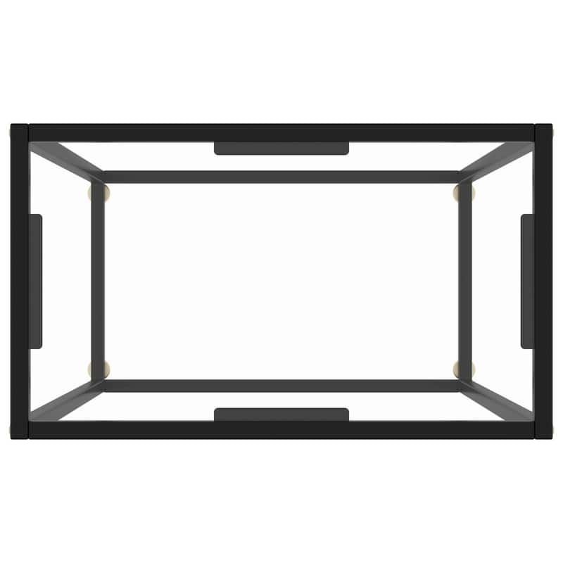 vidaXL Console Table Transparent 23.6"x13.8"x29.5" Tempered Glass - 23.6" x 13.8" x 29.5"