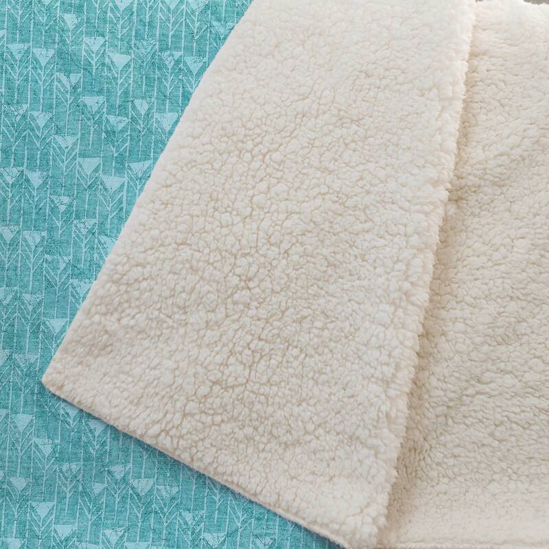 Premium Machine Washable Modern Boho Sherpa Throw Blanket
