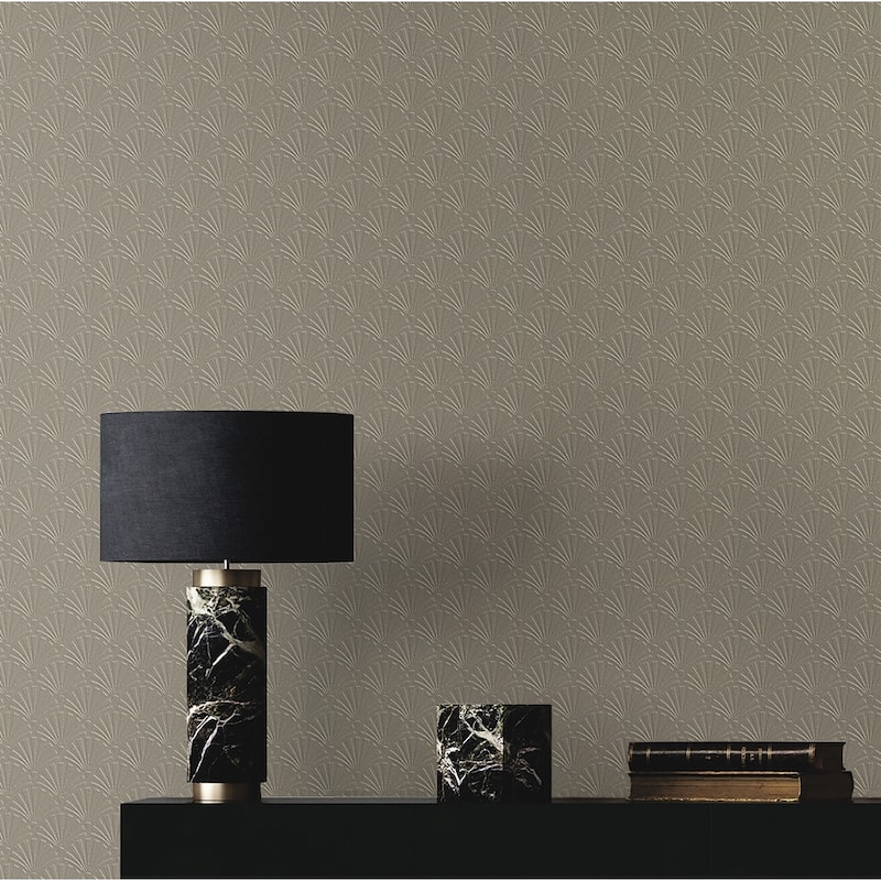 Erismann Deco Scallop Paintable Wallpaper - 20.9 in. W x 33 ft. L