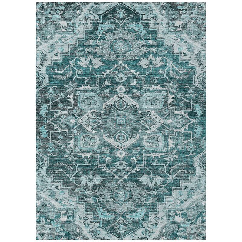 Machine Washable Indoor/ Outdoor Chantille Traditional Boho Rug