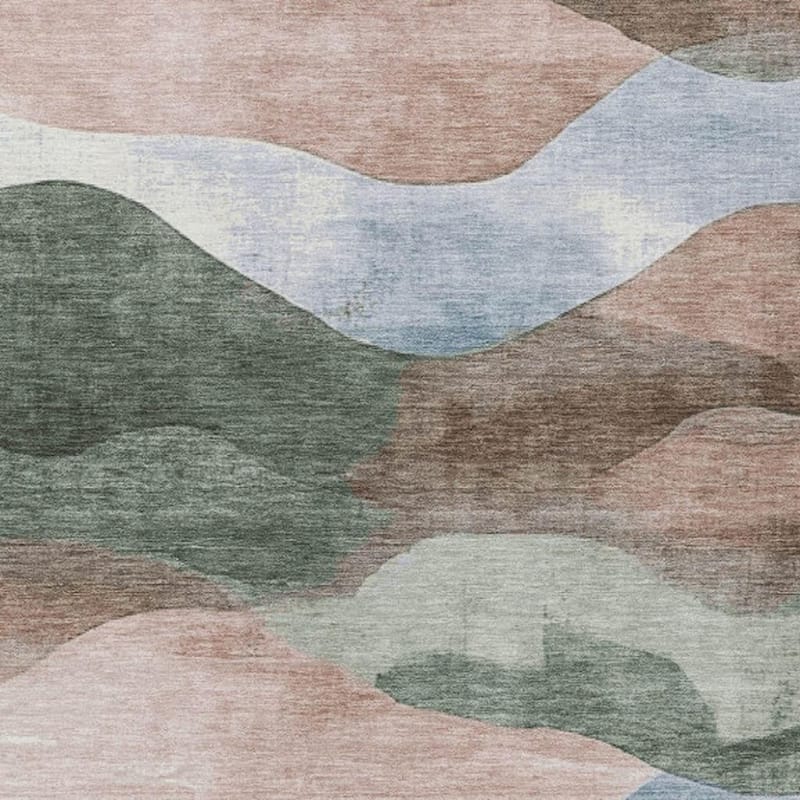 HomeRoots Abstract Transitional Rectangle Outdoor Rug