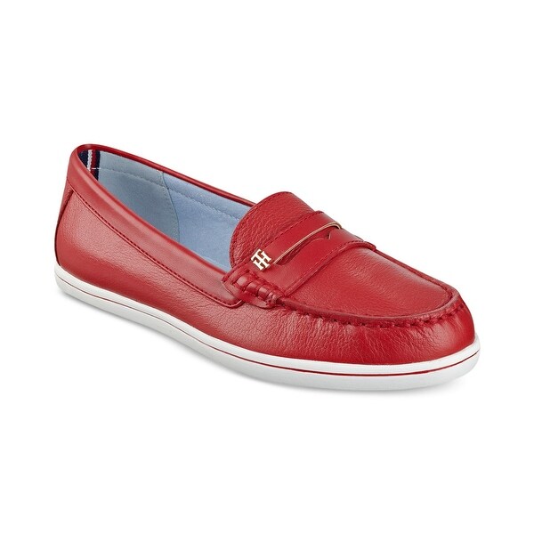 tommy hilfiger butter leather loafers