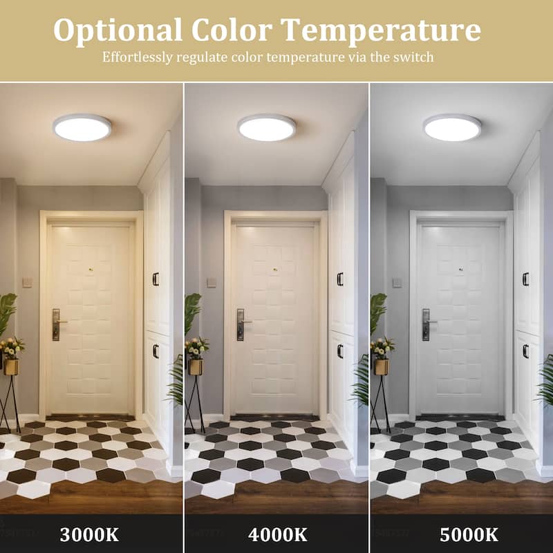 Modern 9.06-inch Round LED Flush Mount Ceiling Lighting for Hallway Bedroom