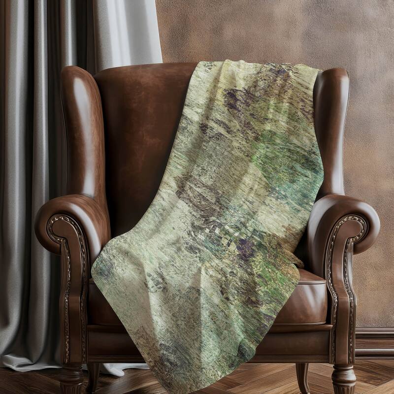 Premium Machine Washable Modern Abstract Sherpa Throw Blanket