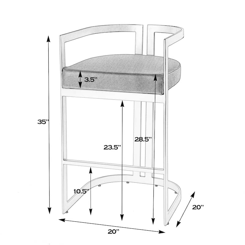 Clarence Faux Leather 35" Barstool