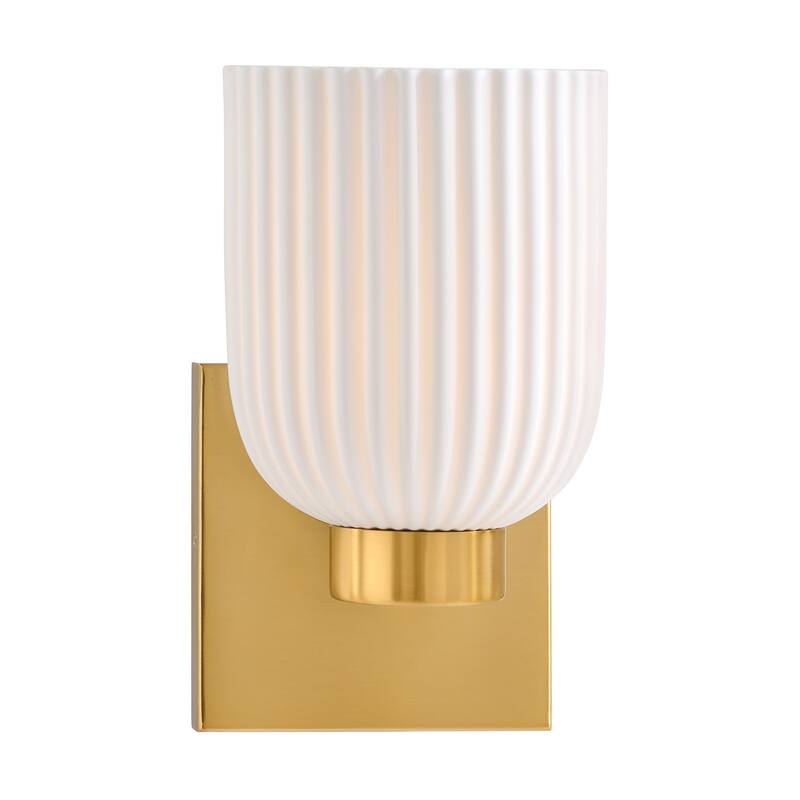 Savoy House 9-3172-1 Isla Blanca 9" Tall Bathroom Sconce - Warm Brass