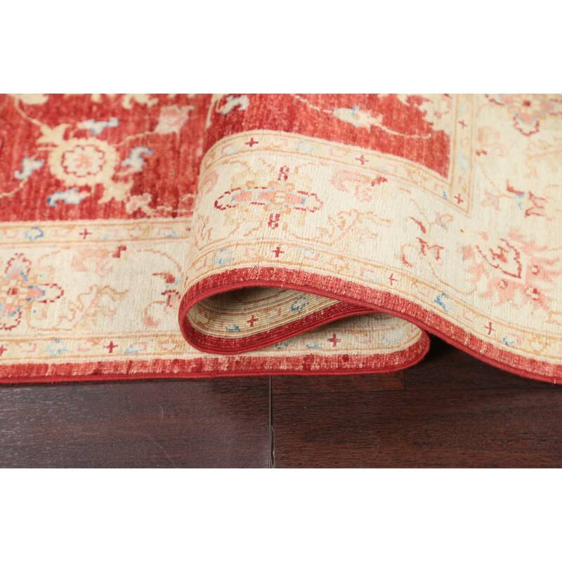 Vegetable Dye Floral Chobi Peshawar Area Rug Hand-knotted Wool Carpet - 3'3" x 5'3"