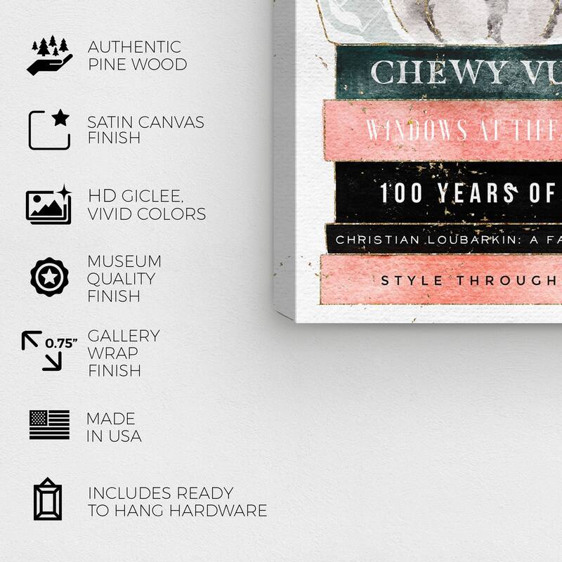 Wynwood Studio Canvas Animals Maltese on Fashion Books Orange and Salmon Glam Wall Art Canvas Print