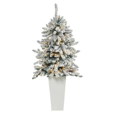 4.5' Artificial Christmas Tree with Pine Cones and 150 Lights