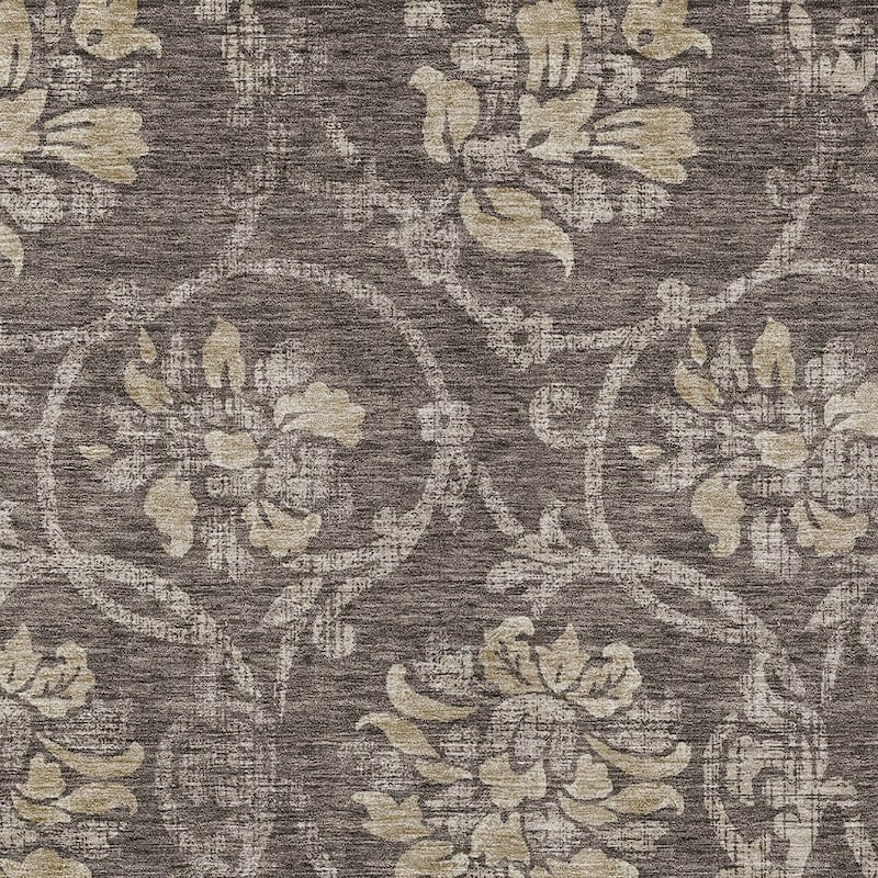 HomeRoots Floral Traditional Rectangle Outdoor Rug