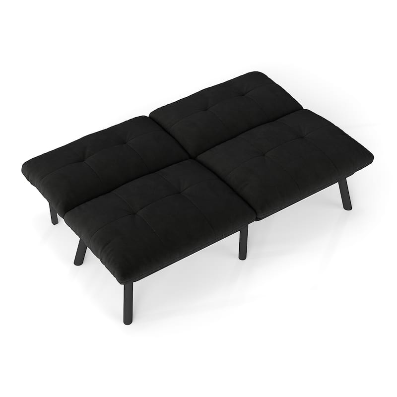 Roomfitters Modern Convertible Sofa Bed Futon Couch, Folding Sleeper Loveseat with Tufted Back