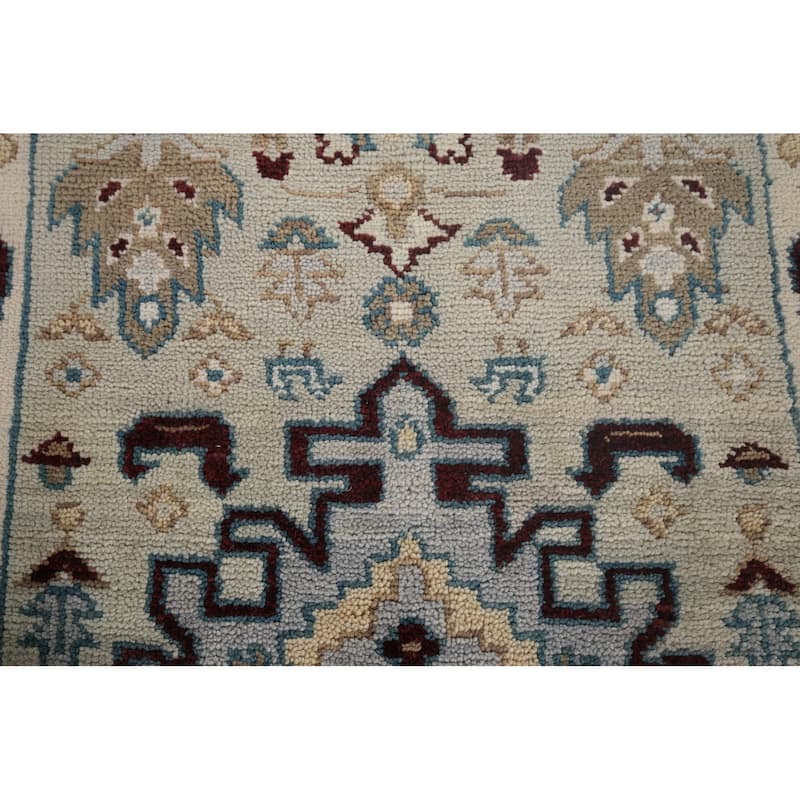 Tribal Geometric Heriz Serapi Area Rug Handmade Oriental Wool Carpet - 7'10"x 9'7"