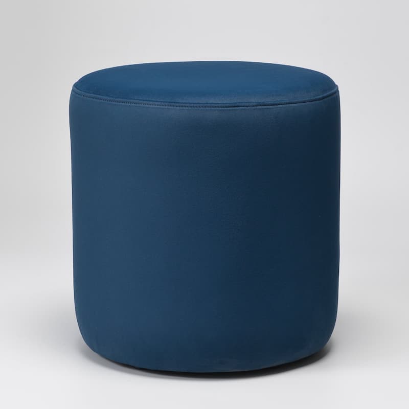KINWELL Round Upholstered Pouf Ottoman Footrest