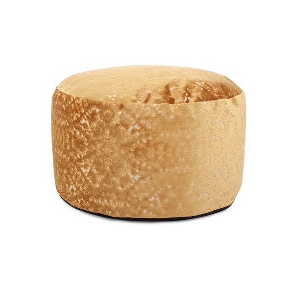slide 2 of 5, Allan Andrews Round Foot Pouf Pasini Gold Pasini Gold