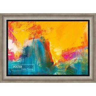14x10 Contemporary Silver Complete Wood Picture Frame with UV Acrylic ...