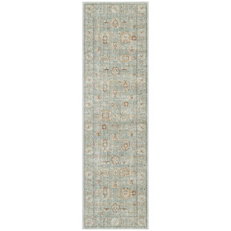 Nourison Traditional Home Indoor Persian Area Rug - 2' 3" x 8' - Green/Red/Mint - Runner