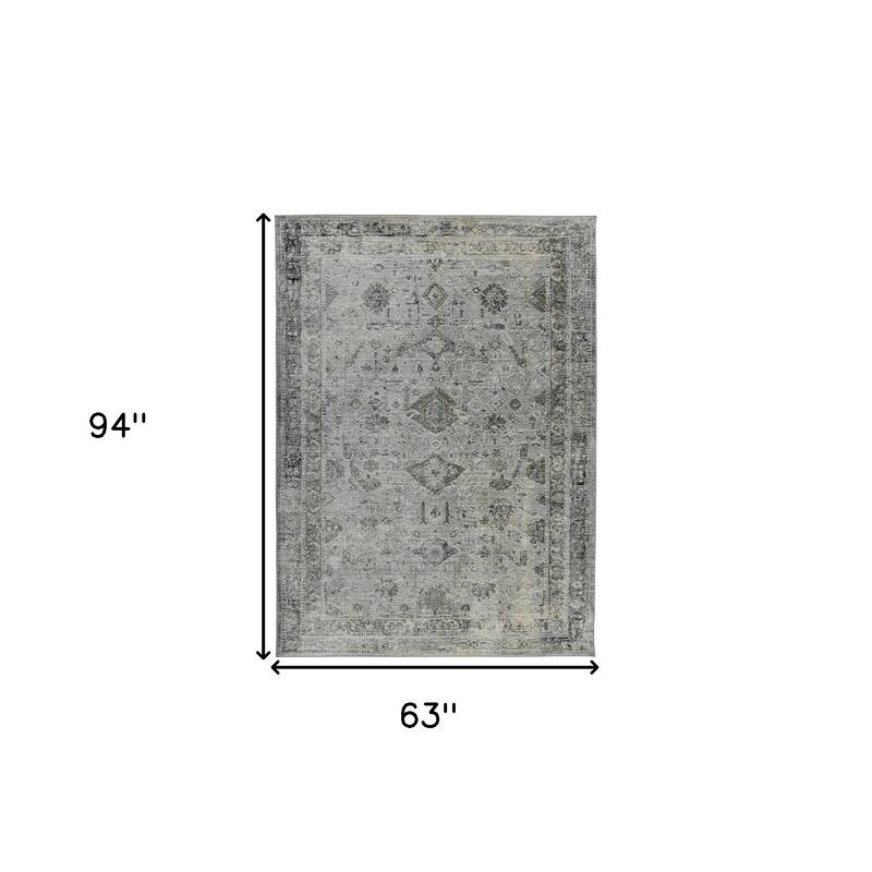 HomeRoots Medallion Transitional Rectangle Area Rug