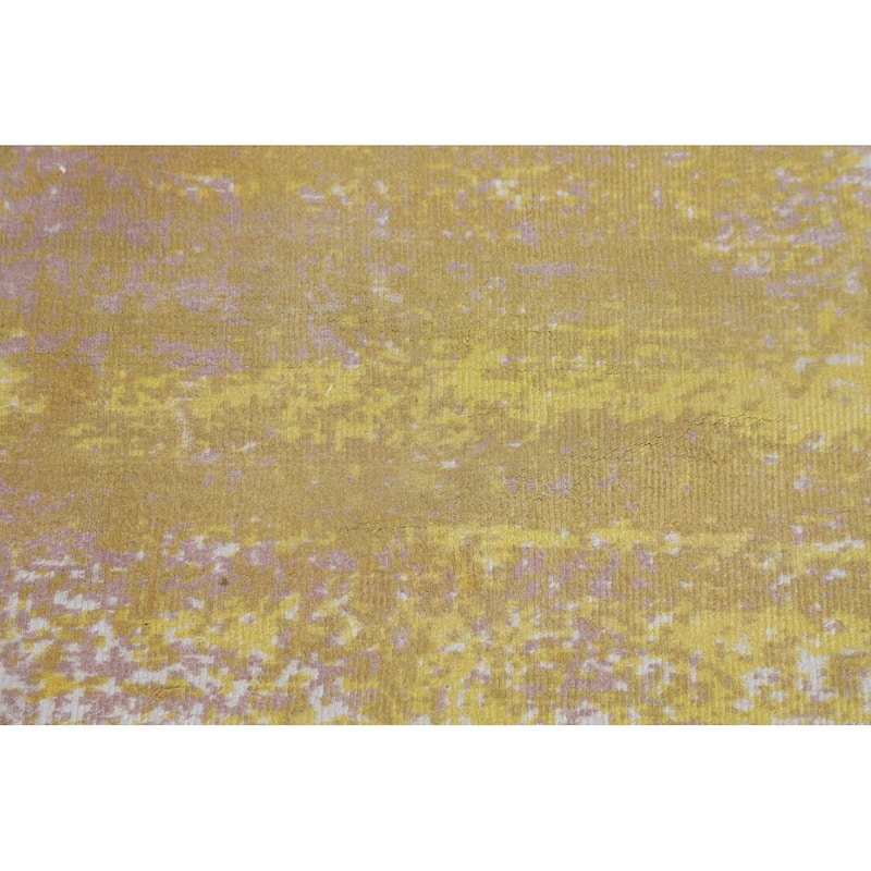 All-Over Abstract Modern Area Rug Hand-Knotted Wool Carpet - 4'10"x 7'9"