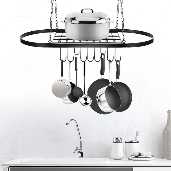 https://ak1.ostkcdn.com/images/products/is/images/direct/f3ad3350ed197a104ecf5236ccfabbcf6ffce9cc/Matte-Black-Kitchen-Oval-Hanging-Pot-and-Pan-Rack-%26-10-Hooks.jpg