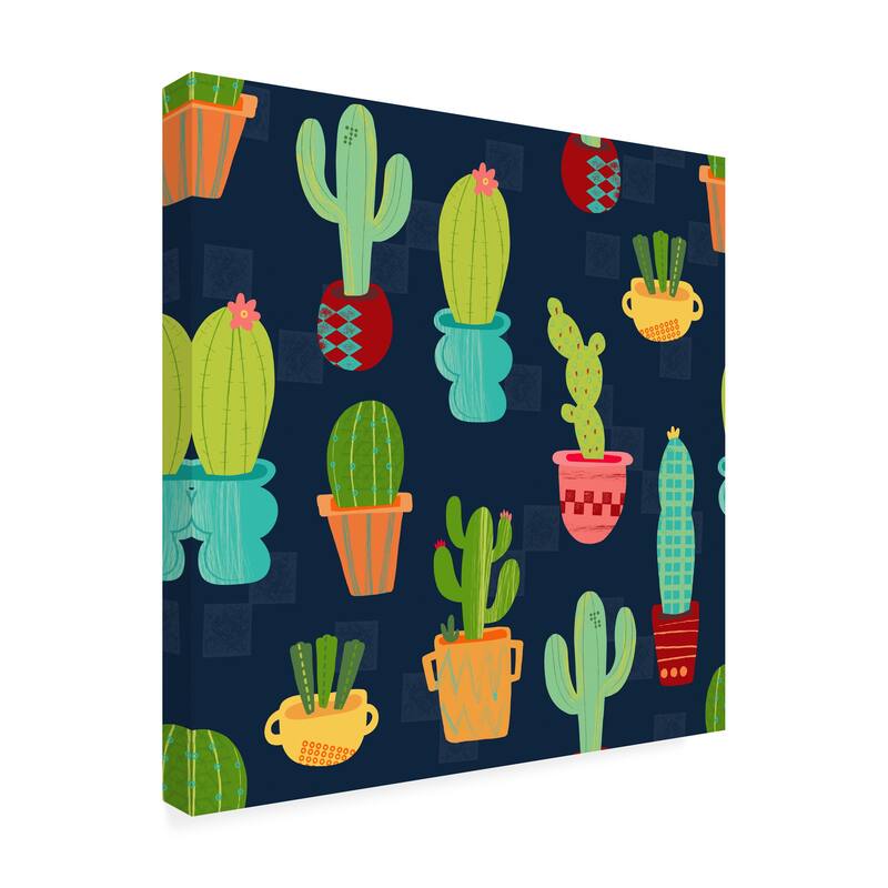 Holli Conger 'Southwest Cactus Pattern' Canvas Art Bed Bath & Beyond