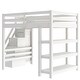 preview thumbnail 22 of 22, Twin/Full Size Loft Bed with White LED Light, Storage Bed Frame with Staircase, Open Wardrobe and Shelves